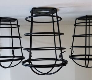 Home Depot 3 Oil Rubbed Bronze Metal Cylindrical Pendant Shade w/ 2.25" Lip 8"